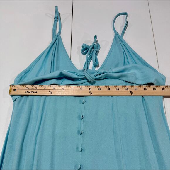 Shoedazzle Strappy Tiered Maxi Dress in Petit Four Blue Size XL - Picture 7 of 8